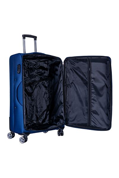 Naimeed Company Troler mic de călătorie, Naimeed D6003, 4 roți duble 360 ​​grade, material textil, Albastru, 35x21x58cm