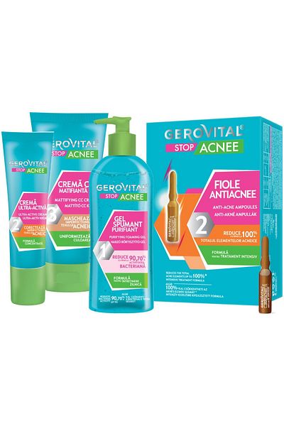 GEROVITAL Pachet cadou Gerovital Stop Acnee: Fiole antiacnee
