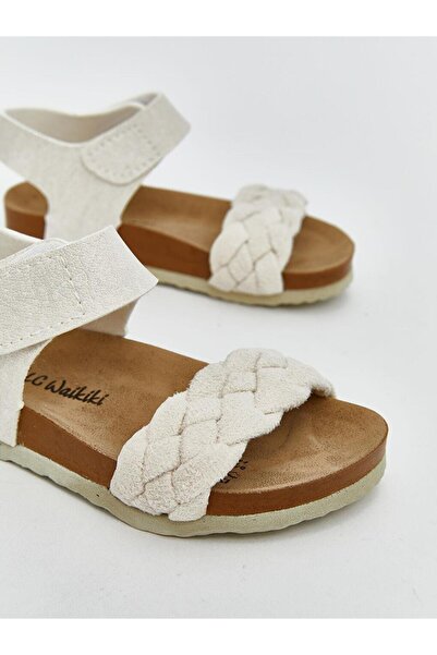 LC Waikiki Gathered Patterned Leather Look Baby Girl Sandals (S5)