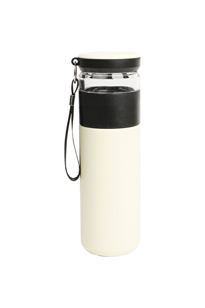 Gen Promosyon Süzgeçli Paslanmaz Çelik Termos (580 ML) - Beyaz