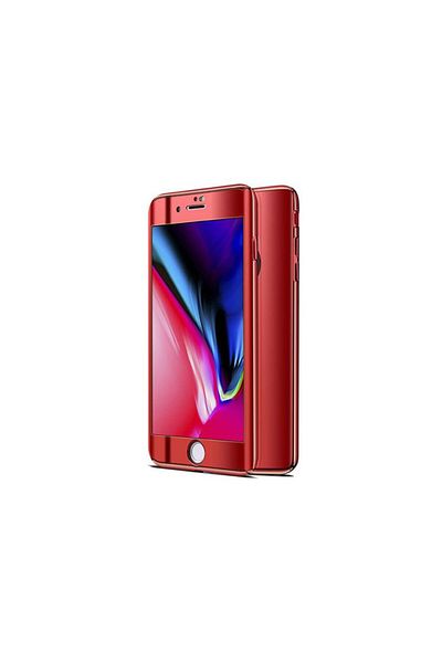 REDz Accessories Carcasă ceramică Full Body 360, compatibilă cu iPhone X, roșie