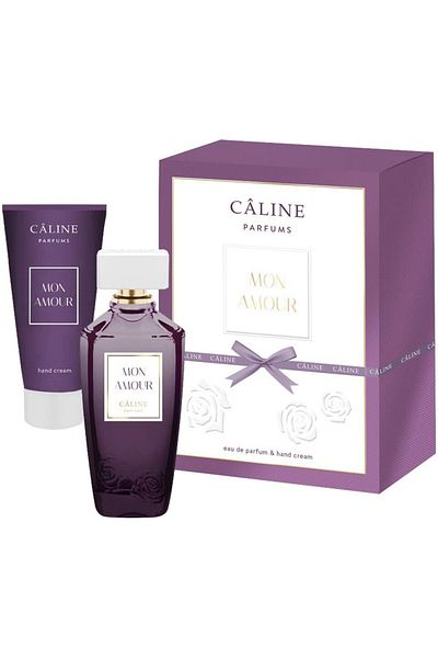 Caline Gift set with Caline Mon Amour eau de parfum and hand cream