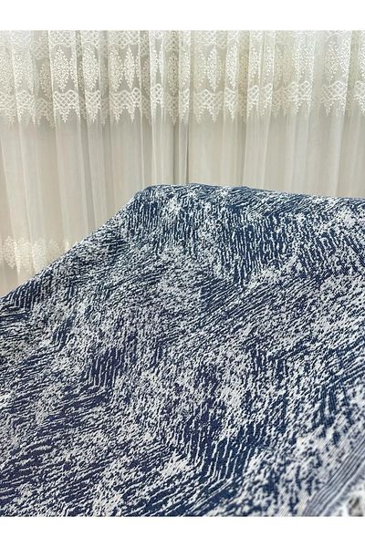 Özlü Home Βαμβακερό κάθισμα με ανοιγόμενο κάλυμμα - κάλυμμα καναπέ-κρεβάτι 170x320 Alaca Kotmavi Αντιολισθητικό κάλυμμα καναπέ