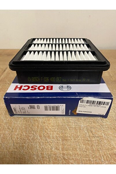 Bosch F026400063 فلتر الهواء I30 2007> إلنترا 2006> CEED 2006> سيراتو 1.6 CRDI 2005>