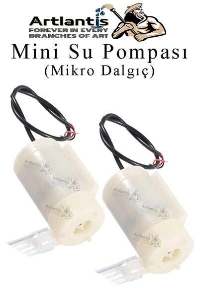 Artlantis Mini Su Pompası 2 Adet Mikro Dalgıç Pompa Solonoid Su Pompası DC 3-...