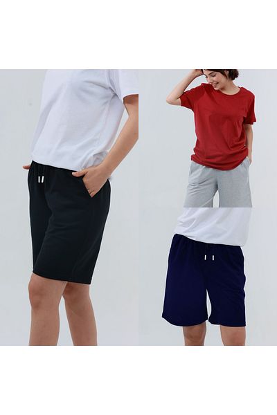 TKT Pantaloni scurți oversize pentru femei din 3 piese Bermude Comfortable Fit