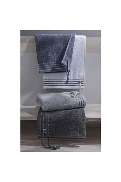 First Choice Set 4 prosoape cu buclă de agățare, 100% bumbac, 50x90cm, Agujero