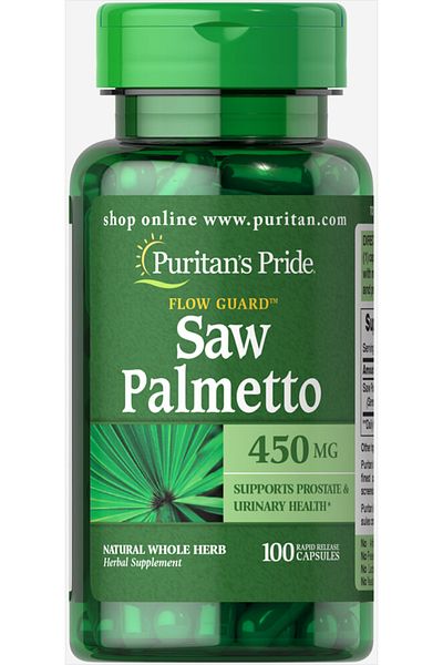 Puritan's Pride Saw Palmetto 450 mg – 100 Capsules