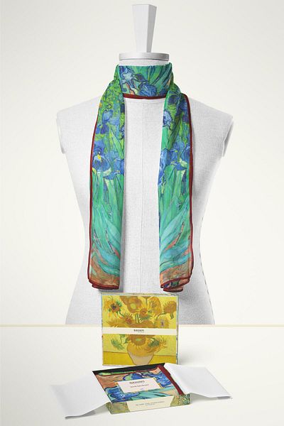 Buka Shops Van Gogh "Iris" Ευέλικτο Premium Μαντήλι σιφόν (Τεχνούργημα 1889)