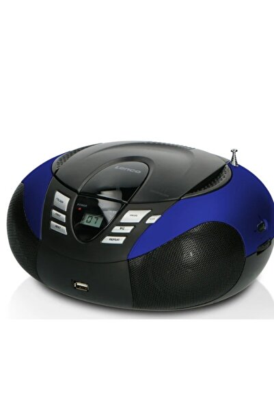 Lenco SCD-37 USB Mavi - Taşınabilir FM Radyo CD'si ve USB oynatıcı - Mavi