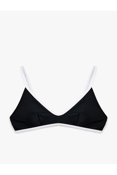 Koton Piping U-Neck Sports Bralette Bikini Top