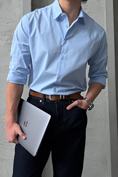 HYMAN Men's Oversize Cotton Poplin Shirt