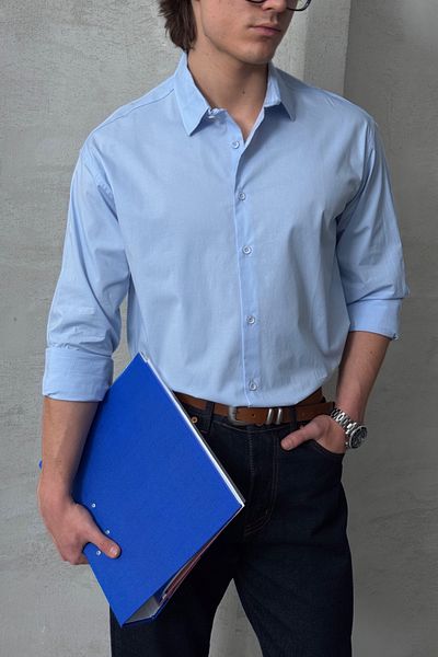 HYMAN Men's Oversize Cotton Poplin Shirt