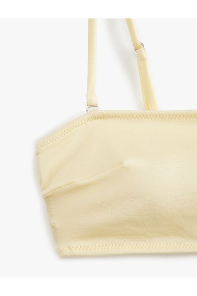 Koton Lined Light Support Detachable Straps Strapless Bikini Top