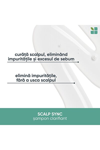 Biolage Sampon clarifiant Biolage Scalp Sync cu acid glicolic si extract de ceai fermentat