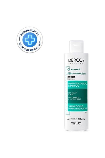 Vichy Sampon tratament sebocorector Vichy Dercos pentru scalp cu exces de sebum
