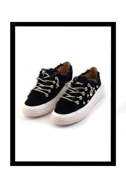 WHİTE LİNE Aria 2408 Kadın Taşlı Kot Sneaker Ayakkabı