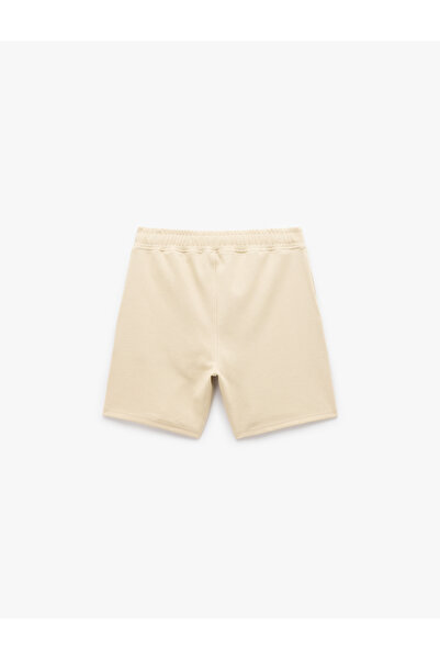 Koton Pocket Detailed Pique Fabric Bermuda Shorts with Elastic Waist