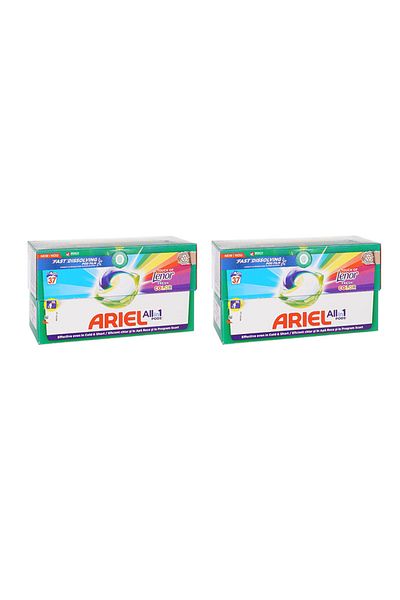 Ariel All In One Pods Detergent Capsules, Touch Of Lenor Color, 74 Washes