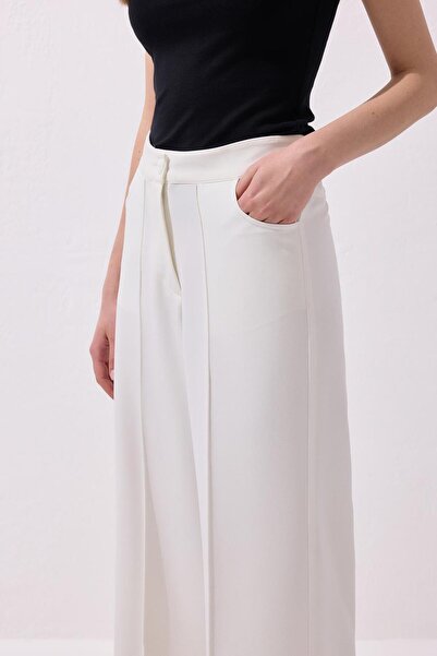 KADRİYE BAŞTÜRK Nicol Stitched Trousers Ecru
