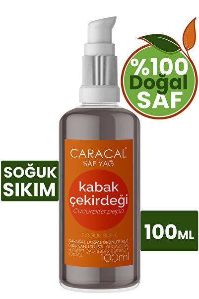 caracal 100ml Saf Soğuk Sıkım Kabak Çekirdeği Yağı Cucurbita Pepo Doğal Ve Ka...