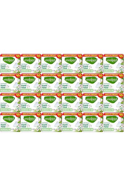 Molped Pure&Soft Sanitary Pad Normal 1104 (24Pk*46) Piece Mega Pk