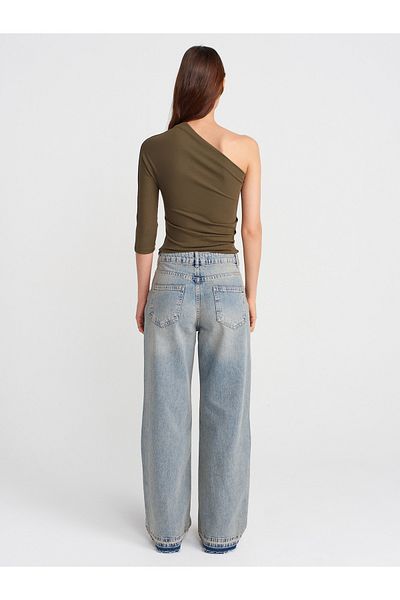 Dilvin 71972 Denim Trousers with Leg Tip Tint