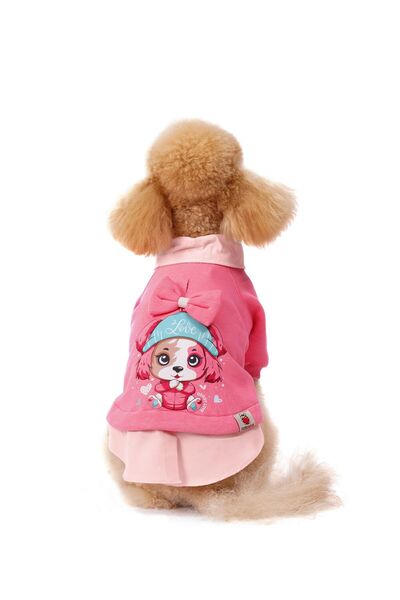 Comfy Pembe Köpek Sweatshirtü "Love"