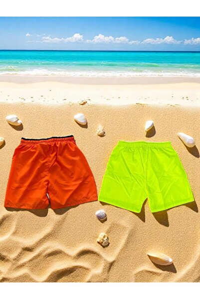 Karatopak 2 adet deniz şortu - 2 cepli içi Fileli , bel lastik ve bağlama ipli