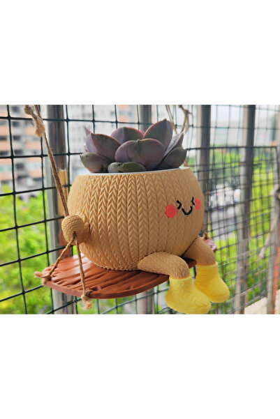 üç boyutlu haller Midi Gülen Saksı