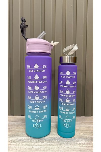 Snow Homs 2 Li Motivational Water Bottle Water Bottle Water Bottle 900Ml+600Ml Gym Water Bottle Water Bottle