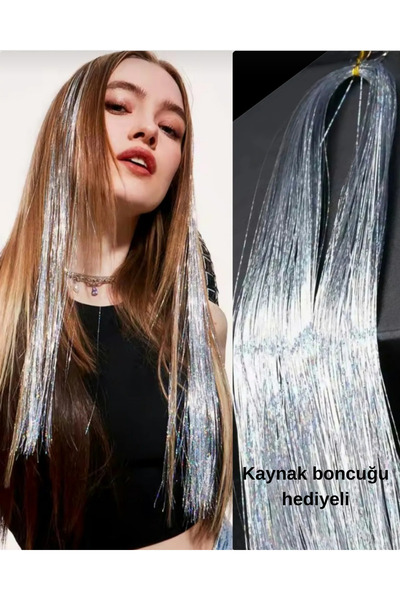 MutluBiDünya Hair Tinsel Saç Simi Gelin Teli Saç Aksesuarı
