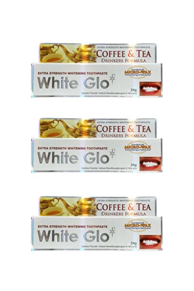 White Glo Çay & Kahve Tüketenlere Özel Beyazlatıcı Diş Macunu 24 gr Avantajlı Paket X 3 Adet