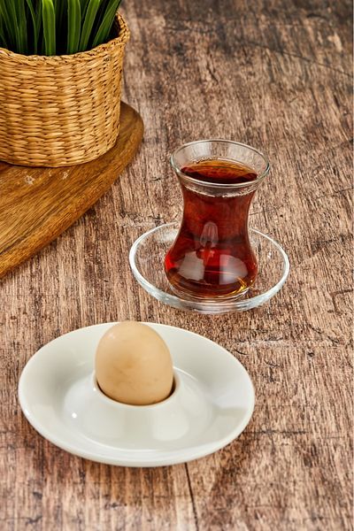 Cooker 4-Piece Porcelain Egg Stand – Breakfast White Egg Bowl Set – Stylish and Convenient Presentation Plate