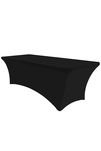 Quasar & Co. Husa Masa Evenimente, ®, Fata De Masa Catering, Elastica,244x75x75 Cm,poliester,negru