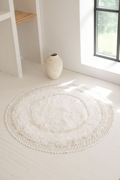 İrya Moon 100% Cotton Χαλάκι Μπάνιου Ecru 120x120