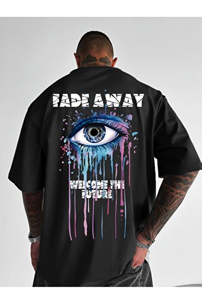 LAND MODA Tricou cu imprimeu Gradyan Eye - Tricou grafic atrăgător cu textul ...