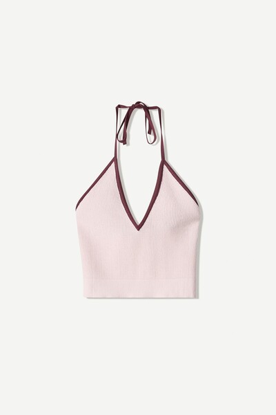 Bershka Contrast halter top