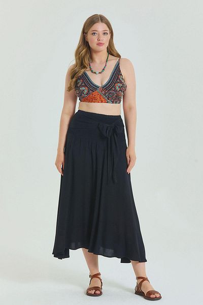 Los banditos Gipe Waistband Large Size Skirt