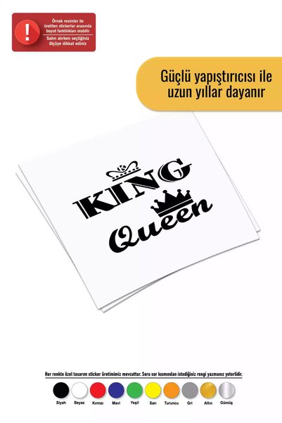 Generic Brand King Queen Set Sticker Auto Motor Laptop Wall Foil Sticker 40 X...