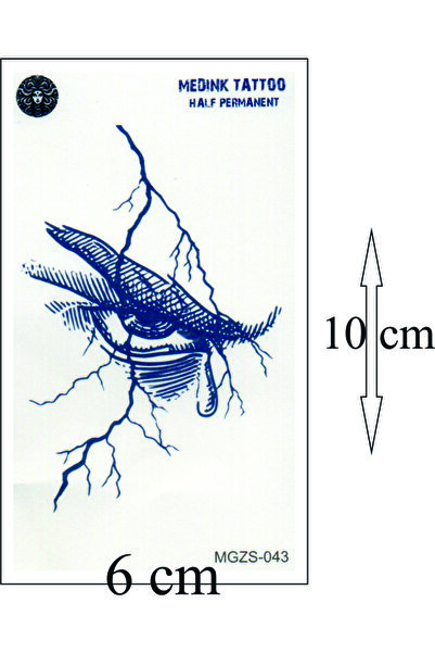 Tattoo 1 Aylık Gerçekci Fallen Angel eye düşen melek geçici dövm Tattoo yapış...