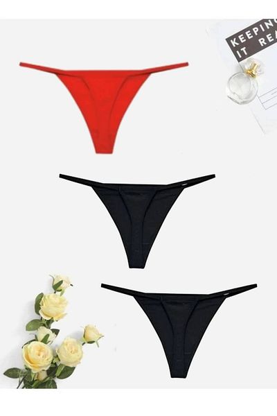 yokyokcollection String Thong Rope Elastic Women's Fantasy Thong 3 Pieces
