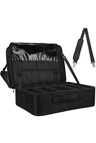 TECOS Geanta textila de voiaj pentru cosmetice, Tecos, dimensiuni 40x29x13 cm, fermoar dublu