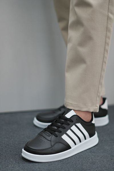 SOLAZER Pantofi sport pentru bărbați, negru, alb, pantofi sport casual Slz00049-e
