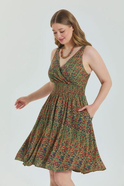 Los banditos V-подібний виріз, великий розмір сукні