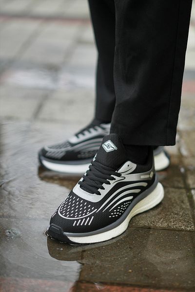 SOLAZER Pantofi pentru bărbați, negru, gri - pantofi sport casual 33