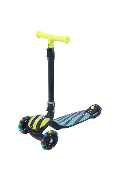ACTION ONE Trotineta pliabila Fantasy cu roti luminoase, multicolor