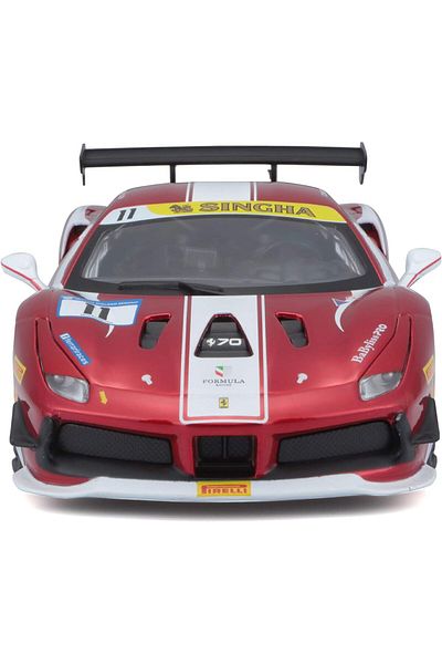 BBURAGO Ferrari Racing Model Kit-488 Challenge Formula Racing 2017 1:24 Scale 18-26582