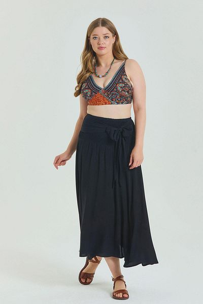 Los banditos Gipe Waistband Large Size Skirt
