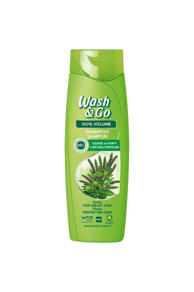 WASH&GO Sampon Wash&Go pentru par gras cu extract de ierburi